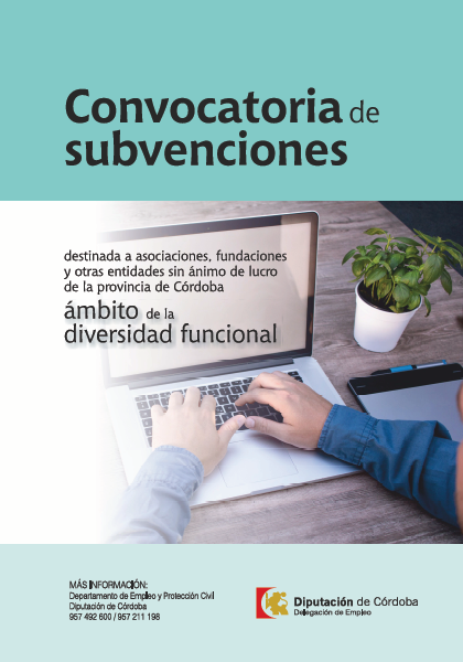 CONVOCATORIA  SUBVENCIONES EN EL ÁMBITO DE LA DIVERSIDAD FUNCIONAL 2018 DE LA DIPUTACIÓN DE CÓRDOBA.