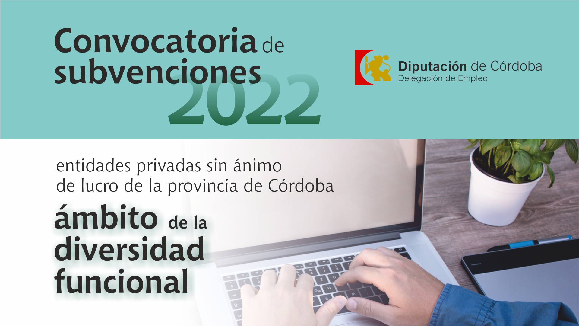 CONVOCATORIA DE SUBVENCIONES A ENTIDADES PRIVADAS SIN ÁNIMO DE LUCRO“DIVERSIDAD FUNCIONAL 2022” DE LA DELEGACIÓN DE EMPLEO DE LA DIPUTACIÓN DE CÓRDOBA